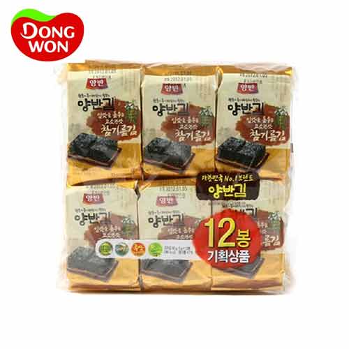 DONGWON Sesame Oil Seasoned Laver  10sheets/5g *12 Packs 