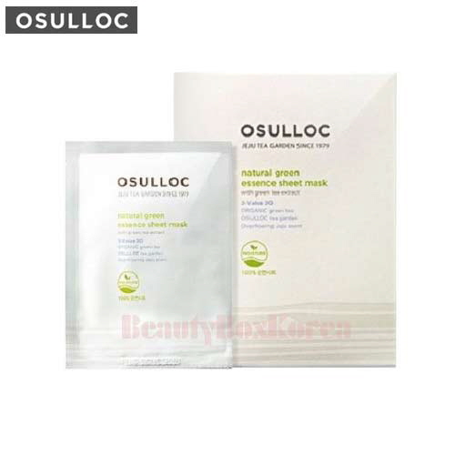 OSULLOC Natural Green Green Tea Sheet Mask 22ml*5ea,OSULLOC