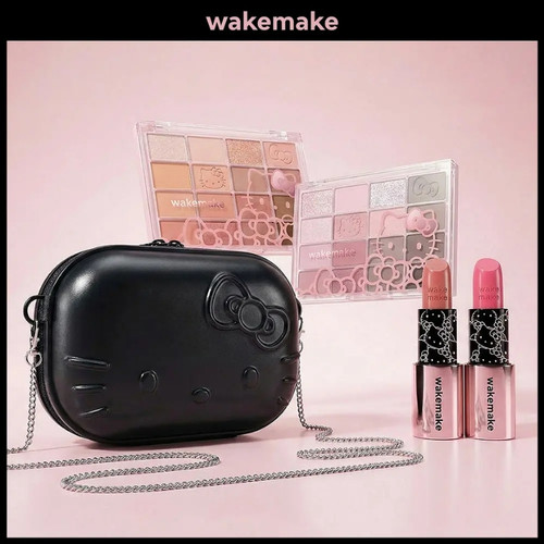 WAKEMAKE Soft Blurring Eye Palette 14g Hello Kitty Black Edition