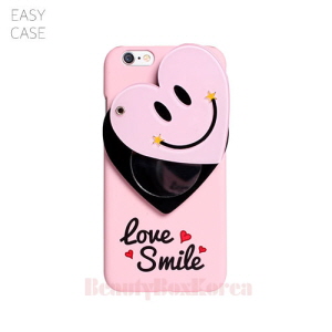 EASYCASE Heart Smile Mirror Phone Case Pink,EASYCASE