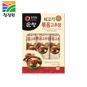 CHUNGJUNGWON Sunchang Stir Fired Beef Red Pepper Paste Made of Rice 60g*3ea (Tube Type)