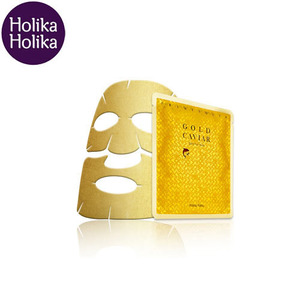 HOLIKAHOLIKA Prime Youth Gold Caviar Gold Foil Mask 25g,Beauty Box Korea,HOLIKAHOLIKA