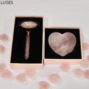 LUOES Rose Quartz Guasha Heart Set 2items,Beauty Box Korea,Other Brand