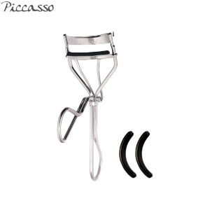 PICCASSO Premium Eyelash Curler Silver + Silicone Refill Pads 2ea