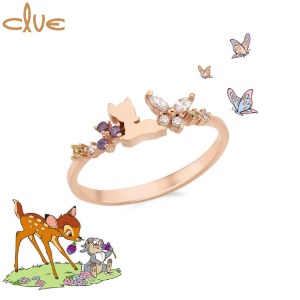 CLUE Lovely Bambi In The Forest Silver Miss Ring (CLRR189001PX) [CLUE X Disney] 1ea