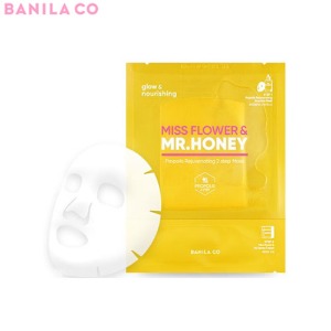 BANILA CO Miss Flower &amp; Mr. Honey Propolis Rejuvenating 2 Step Mask 25ml+2ml*5ea