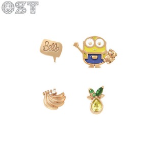 OST Bob And Teddy Bear Package Earrings (OTE420714QPX) 2pair [OST X MINIONS]