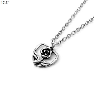 17.5˚ Heart Frame Flower Necklace 1ea