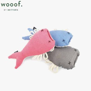 WOOOF BY BETTERS MONCHOUCHOU Flat Fish Toy 1ea