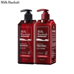 MILK BAOBAB Sensitive Shampoo+Treatment Damask Rose Set 2items
