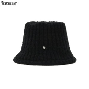 HIGH SCHOOL DISCO  Badge Knit Bucket Hat Black 1ea