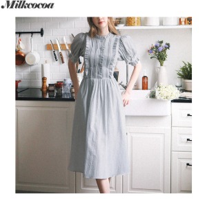 MILKCOCOA Amelie Cotton Lace Dress (Dusty Blue) 1ea