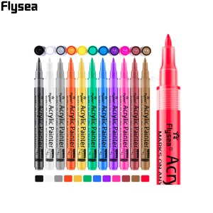 FLYSEA Nail Drawing Pen Nail Art Pen Set 12colors