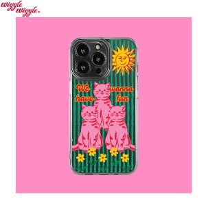 WIGGLE WIGGLE Clear Case Sunny Funny Cats 1ea