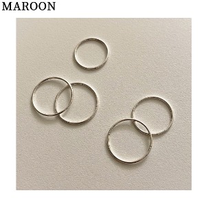 MAROON Silver 925 Layered Basic Ring 1ea