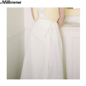 MILK COCOA Cotton Flare Wrap Skirt 1ea