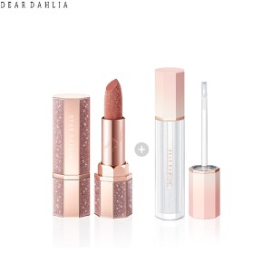 DEAR DAHLIA Lip Paradise Sheer Dew Lipstick With Glass Shine Lip Topper Set 2items [2022 Holiday Collection]
