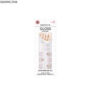 DASHING DIVA Big Stone Gloss Ultra Shine Gel Pedi Strip_Glacial Sorbet [GPS72B] 1ea
