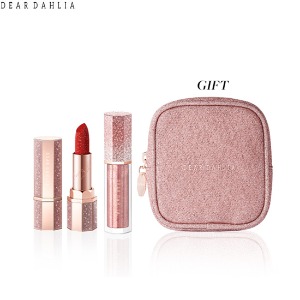 DEAR DAHLIA Lip Paradise Sheer Dew Lipstick With Paradise Shine Eye Sequins Set 3items [2022 Holiday Collection]