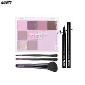 MERZY Your Routine Eye Palette + The First Pen Eyeliner + Brushes Set 6items
