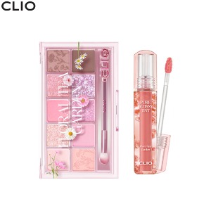 CLIO Pro Eye Palette + Pure Glossy Tint Set 2items [FLORAL TEA GARDEN COLLECTION]