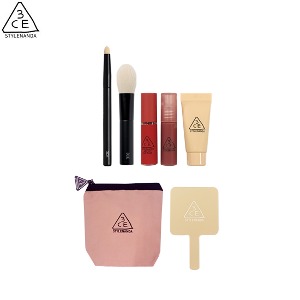 3CE Lip &amp; Foundation With Pink Pouch Makeup Set 7items
