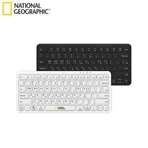 NATIONAL GEOGRAPHIC Bluetooth &amp; 2.4GHz Wireless Multi-Device Slim Keyboard 1ea
