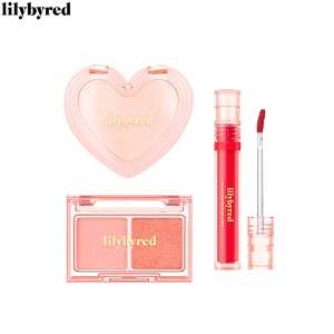 LILYBYRED Little Bitty Moment Shadow + Luv Beam Glow Veil + Glassy Layer Fixing Tint Set 3items [BURN &amp; HEAT Collection]