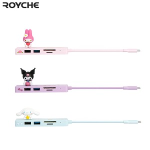 ROYCHE Sanrio Characters USB 5 In 1 Multi Hub 1ea