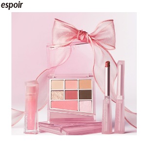 ESPOIR The Sleek Lipstick Cream Matte + Couture Lip Gloss + Real Eye Palette Set 3items [Rosy BB Edition]