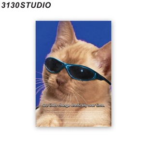3130STUDIO 90 Years Cat Poster 1ea