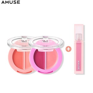 AMUSE Lip &amp; Cheek Healthy Balm + Dew Velvet Duo Set 3items
