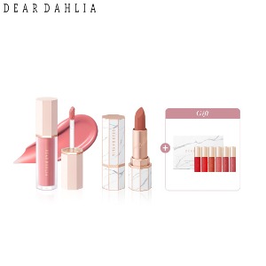 DEAR DAHLIA Petal Drop Liquid Blush + Lipstick Duo Set With Lip Mousse Mini Collection Set 8items