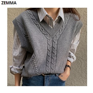 ZEMMA MMMM Minimal Cable Knit Vest 1ea