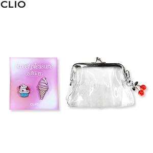 CLIO Cherry Ade Pouch &amp; Sweet Pleasure Badge Set 3items