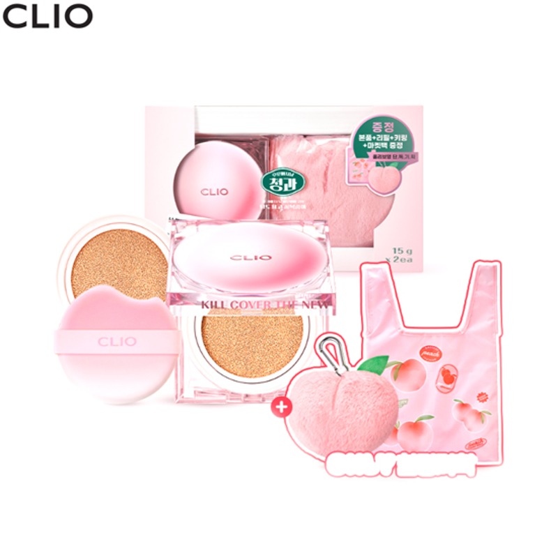 CLIO Kill Cover The New Foundwear Cushion + Keyring Set 4items [Every Fruit Grocery Edition]