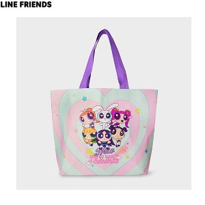 LINE FRIENDS Reusable Bag L 1ea [THE POWERPUFF GIRLS x NJ]