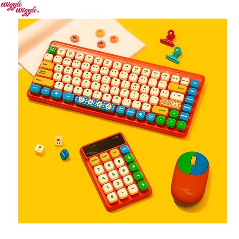 WIGGLE WIGGLE Wireless Keyboard + Key Pad + Mouse Set 3items [WIGGLE x ABKO]