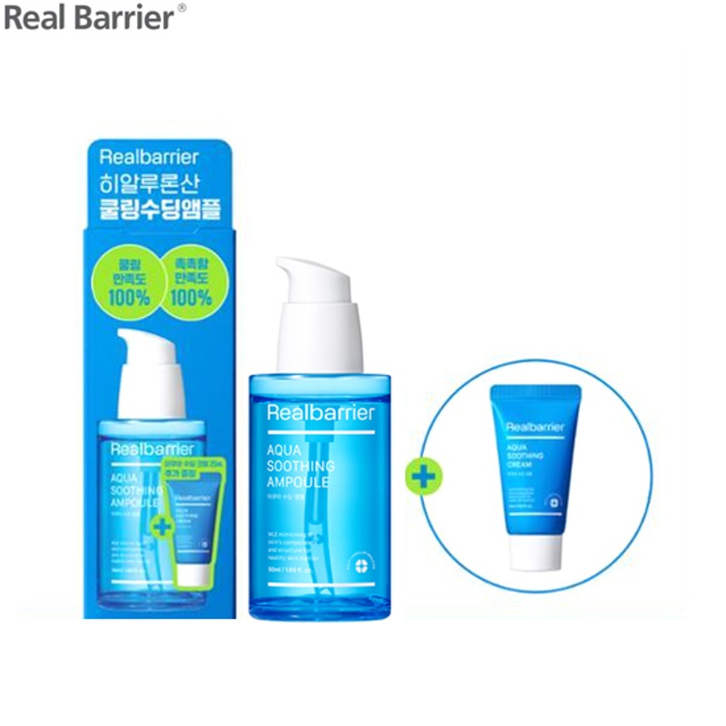 REAL BARRIER Aqua Soothing Ampoule + Cream Set 2items