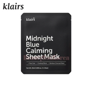 KLAIRS Midnight Blue Calming Sheet Mask 25ml,KLAIRS
