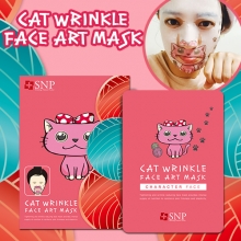 SNP CAT Wrinkle Face art mask 25ml x 10 sheets,SNP