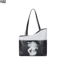 YUSE Full Print Line Shoulder Bag - Black 1ea