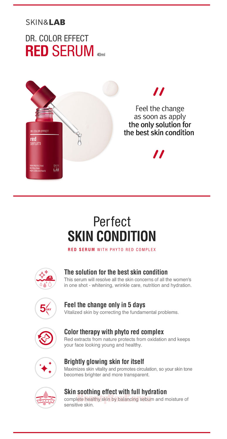 SKIN&LAB Red Serum 40ml | Best Price and Fast Shipping from Beauty Box Korea