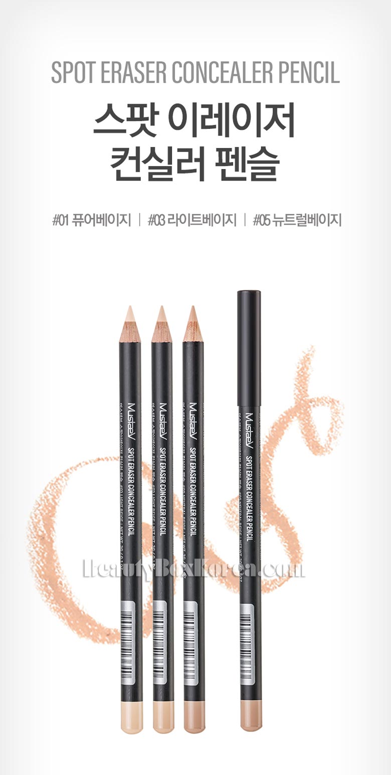 MUSTAEV Spot Eraser Concealer Pencil 3g | Best Price and Fast Shipping from  Beauty Box Korea