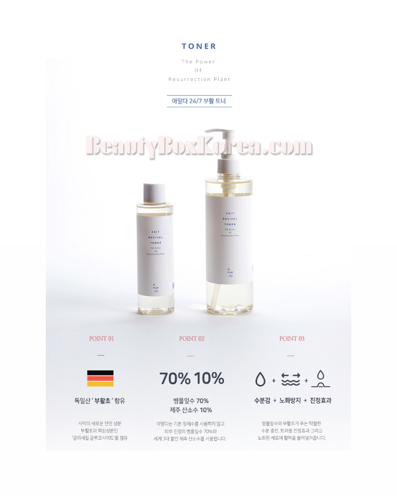 AMARDA 24/7 Revival Toner 250ml | Best Price and Fast Shipping from Beauty  Box Korea