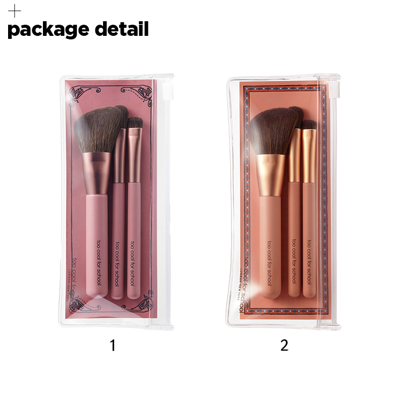 TOO COOL FOR SCHOOL Make Up Brush Kit 3items  Best Price and Fast Shipping  from Beauty Box Korea
