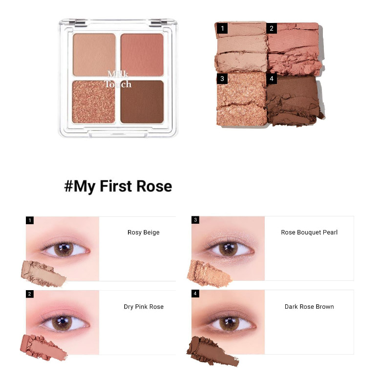 MILK TOUCH Be My First Eye Palette 2.0g*4colors | Best Price and Fast  Shipping from Beauty Box Korea