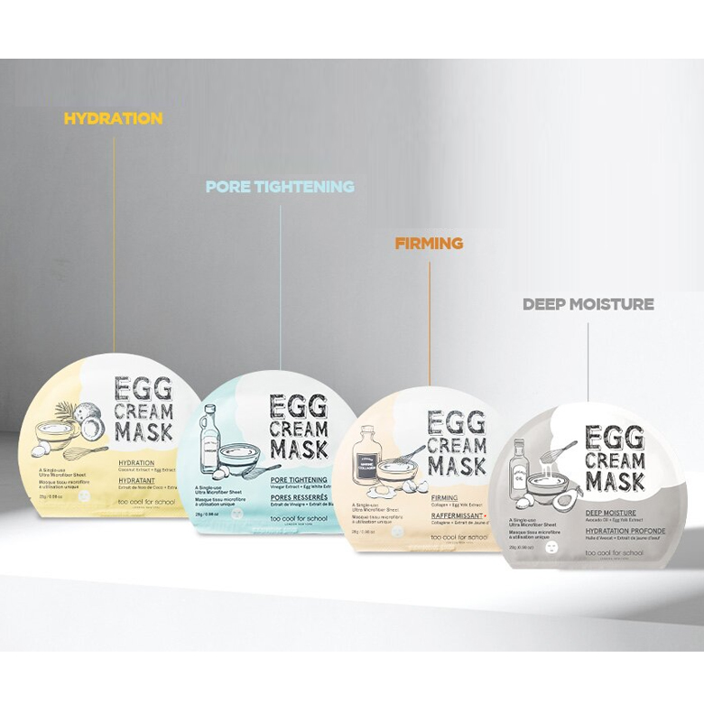 TOO COOL FOR SCHOOL Egg Cream Mask 28g*10ea Available Now At Beauty Box  Korea