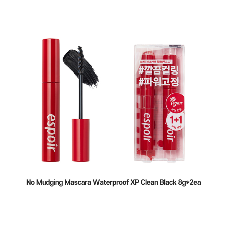ESPOIR No Mudging Mascara Waterproof XP Clean Black Set 2items | Best Price  and Fast Shipping from Beauty Box Korea