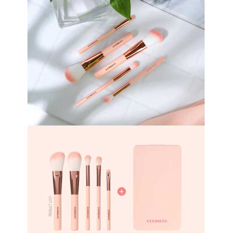 CORINGCO My Sweet Room Brush Set with LED Mirror 6items | Best Price and  Fast Shipping from Beauty Box Korea